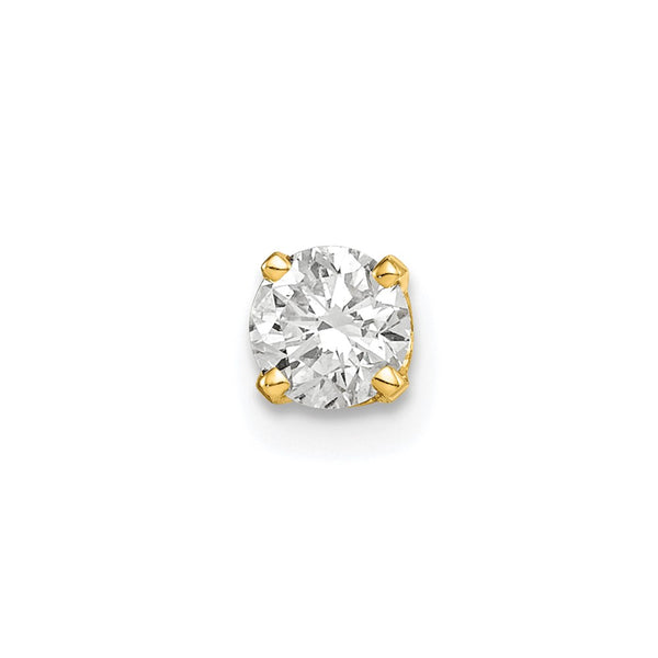 14K Gold Single Diamond Stud Earring - Style GR1-1013591