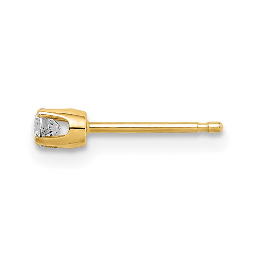 Buy 14K Gold Single Diamond Stud Earring - Stylish & Affordable Luxury