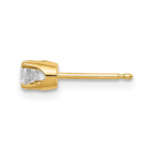 Shop Exclusive 14K Gold Single Diamond Stud Earring - Stylish and Affordable