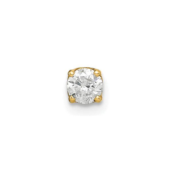 14K Gold Single Diamond Stud Earring - Style GR1-1020449