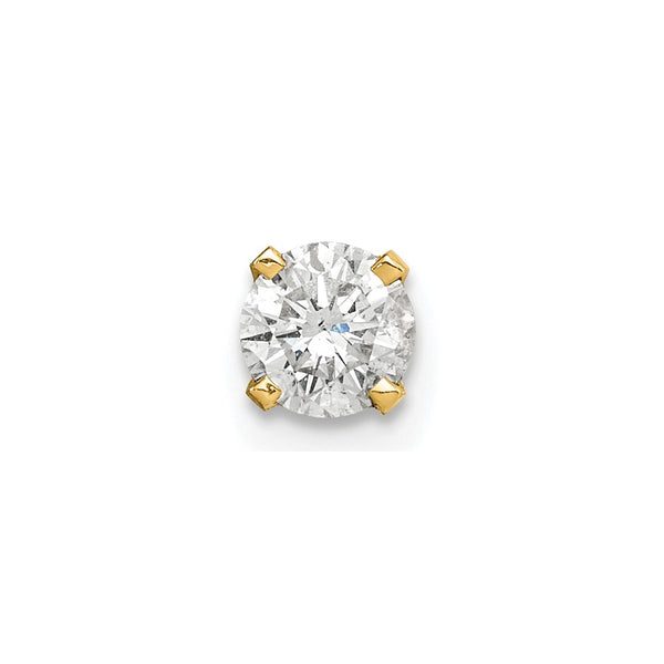 14K Gold Single Diamond Stud Earring - Style GR1-1020457