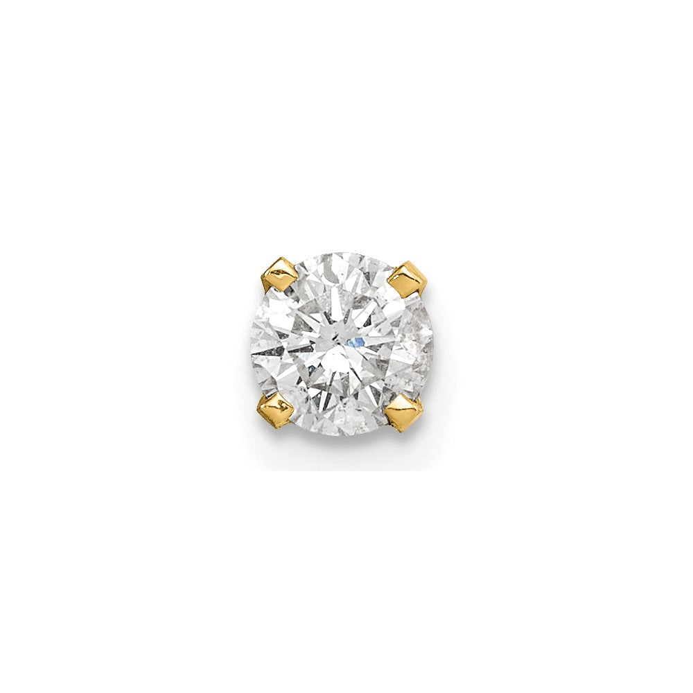 Exclusive 14K Gold Single Diamond Stud Earring - Stylish Value for You