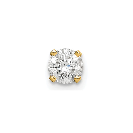 Exclusive 14K Gold Single Diamond Stud Earring - Stylish Value for You