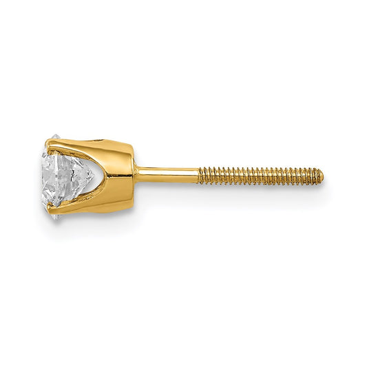 High-Quality 14K Gold Single Diamond Stud Earring - Stylish Luxury Value