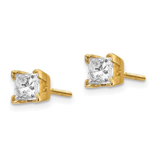 Buy Exclusive 14K AA Quality Princess-Cut Diamond Stud Earrings - Affordable Luxury