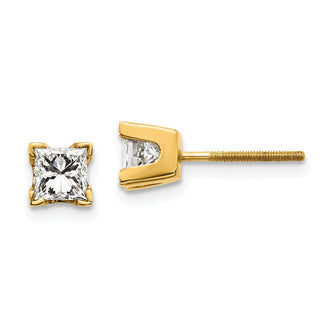 Buy Exclusive 14K AA Quality Princess-Cut Diamond Stud Earrings - Affordable Luxury