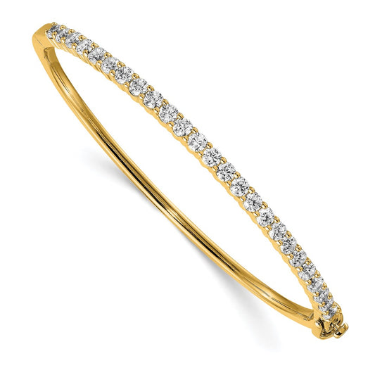 Buy Exclusive 14K Gold Hinged Bangle - 2.9mm, 1.9ct, Stylish Design, AAA Quality