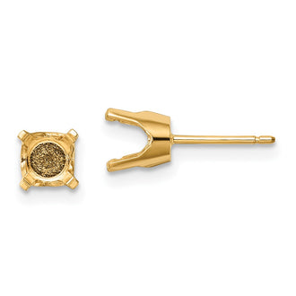 Shop Exclusive 14K Gold 2.75mm Round Stud Earring Settings - Stylish Value!