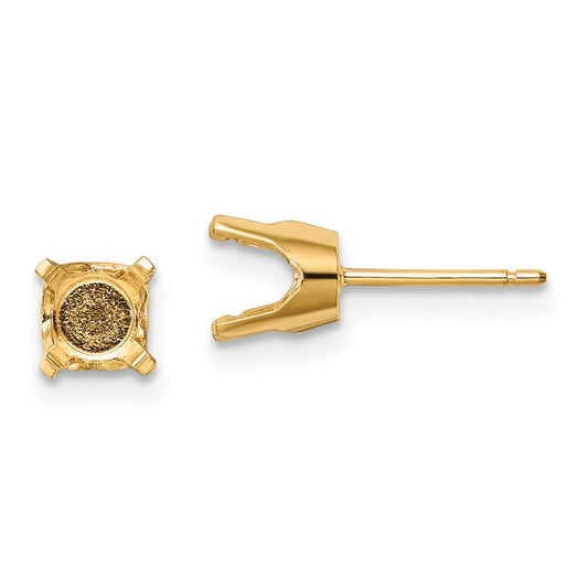 Shop Exclusive 14K Gold 2.75mm Round Stud Earring Settings - Stylish Value!