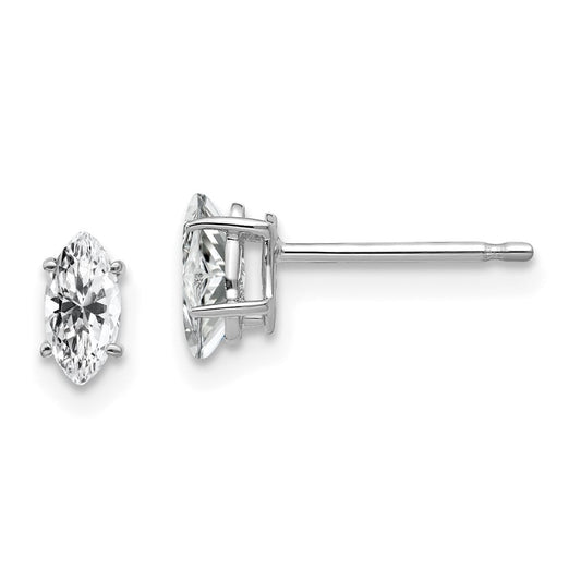 Buy 14K White Gold Marquise Earrings - 6x3mm CZ, Stylish & Affordable