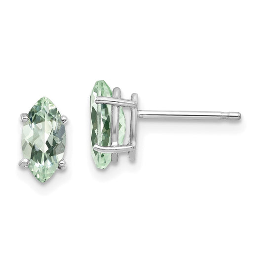 Shop Exclusive 14K Gold Marquise Green Quartz Earrings - 8x4mm, Stylish Value!