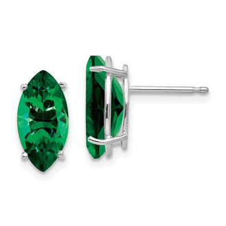 Buy Stylish 14K White Gold Marquise Stud Earrings - Exclusive Mount St. Helens Design