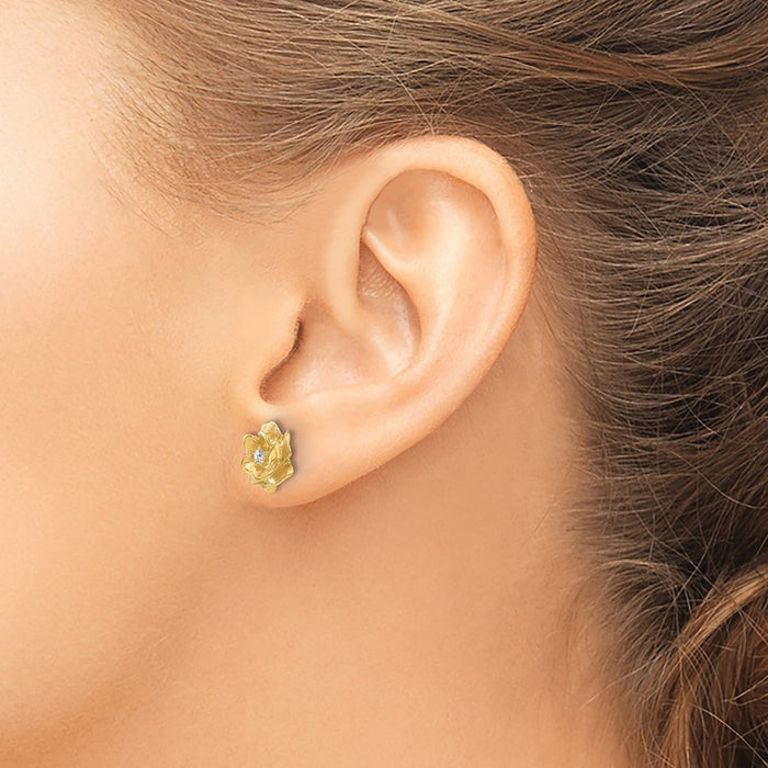 Buy Stylish 14K Gold Diamond Stud Earrings - .85mm Luxury Value-3