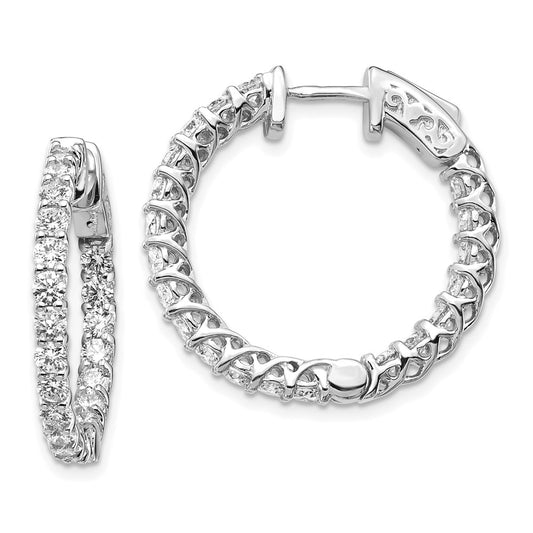 Buy Exclusive 14K White Gold 2.33 Carat Lab-Grown Diamond Hoop Earrings