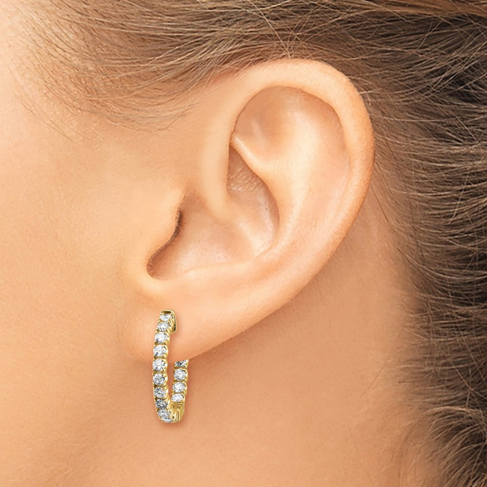 Buy Exclusive 14K Gold 1.5 Carat Lab-Grown Diamond Hoop Earrings - Stylish!