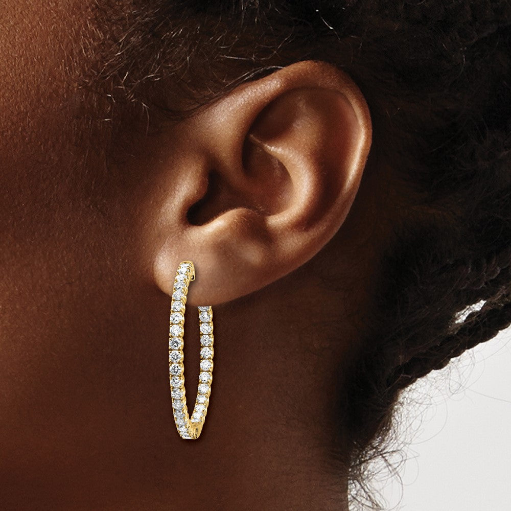 Buy Exclusive 14K Gold 3.33 Carat Lab-Grown Diamond Hoop Earrings