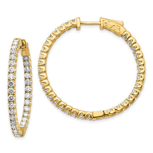 Shop Exclusive 14K Lab-Grown Diamond Round Hoop Earrings - Stylish & Affordable