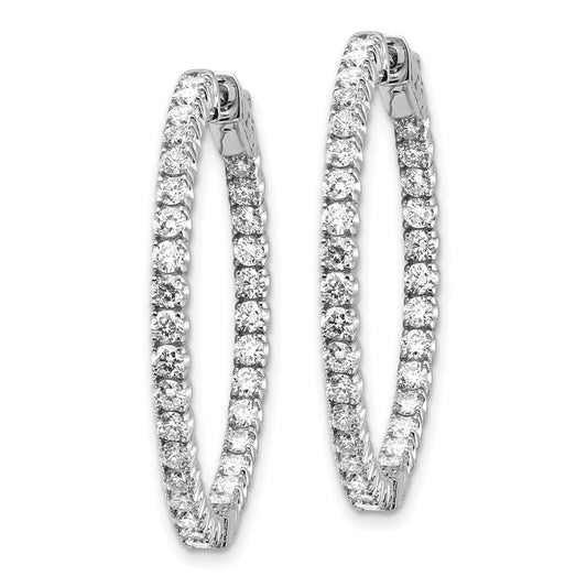 Shop Exclusive 14K White Gold 3.33 Carat Lab-Grown Diamond Hoop Earrings