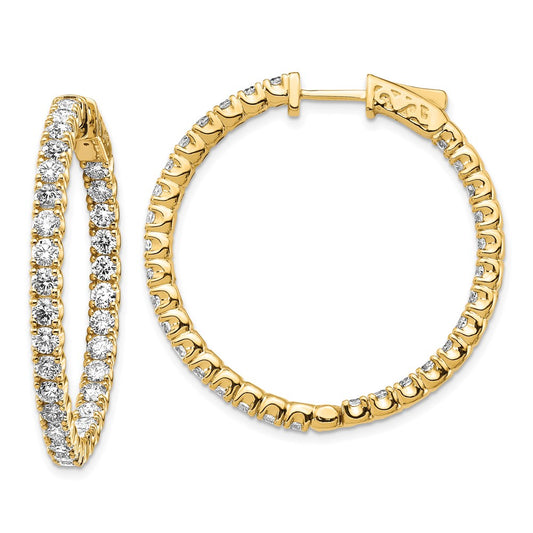 Shop Exclusive 14K Gold Hoop Earrings - 4.33 Carat Lab-Grown Diamonds, Stylish Design