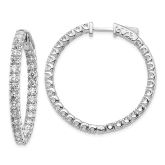 Exclusive 14K White Gold 4.33 Carat Lab-Grown Diamond Hoop Earrings