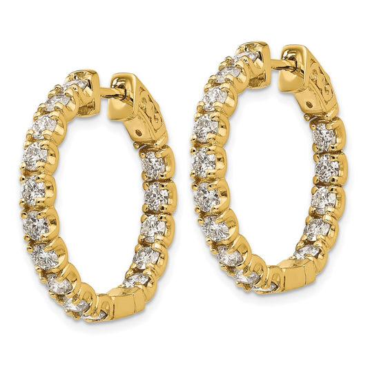 Shop Exclusive 14K Gold 2.75 Carat Lab-Grown Diamond Hoop Earrings