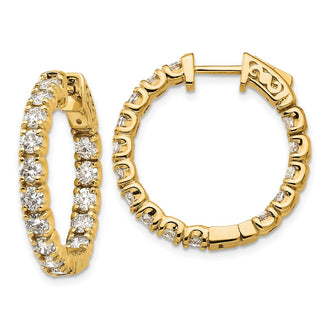 High-Quality 14K Lab-Grown Diamond Round Hoop Earrings - Stylish & Affordable!
