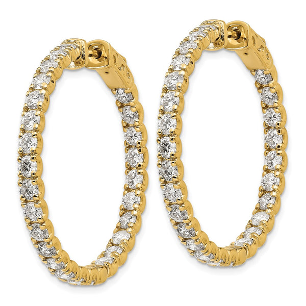 Shop Stylish 14K Gold Hoop Earrings with 4.875 Carats Lab-Grown Diamonds