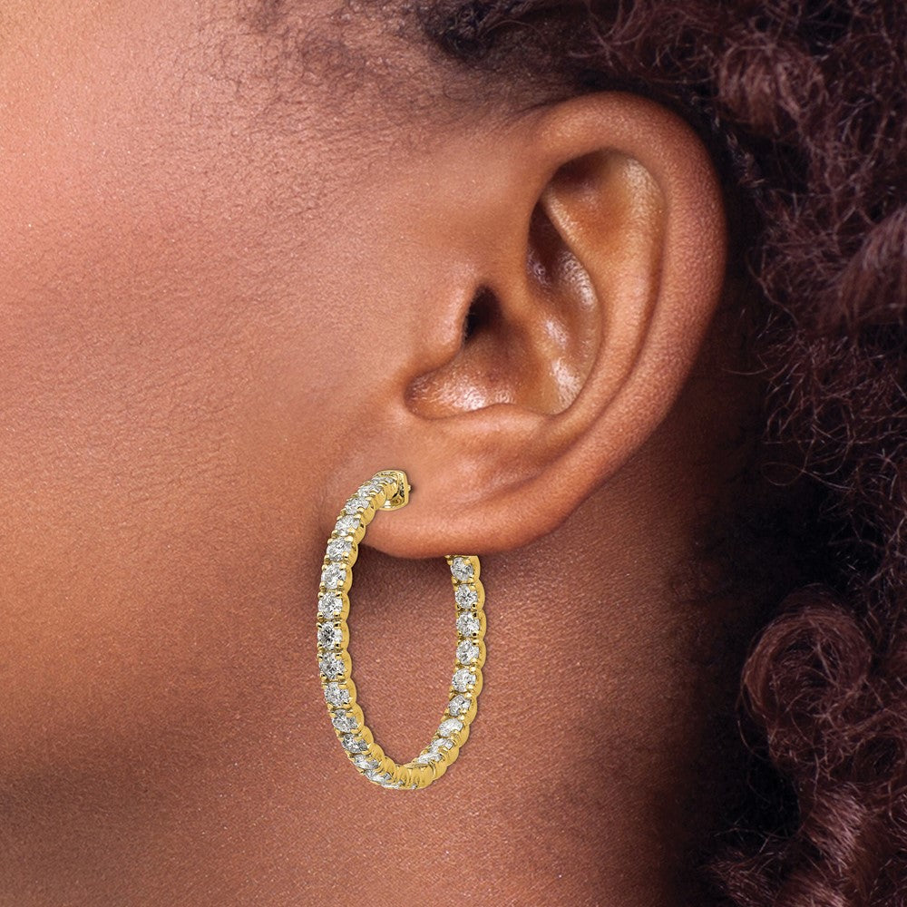 Buy Exclusive 14K Gold 4.875 Carat Lab-Grown Diamond Hoop Earrings