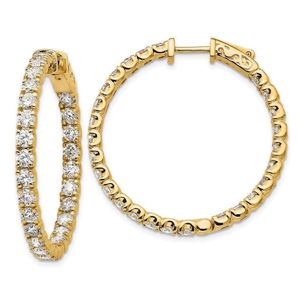 Shop Stylish 14K Gold Hoop Earrings with 4.875 Carats Lab-Grown Diamonds