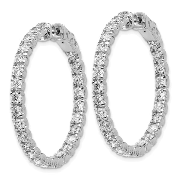 14K White Gold 4.875 Carat Lab-Grown Diamond Hoop Earrings - Style GR1-1014161