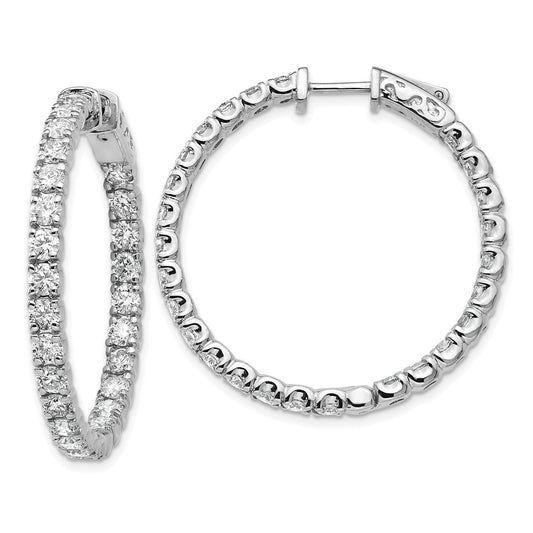High-Quality 14K White Gold 4.875 Carat Lab-Grown Diamond Hoop Earrings - Stylish Value!