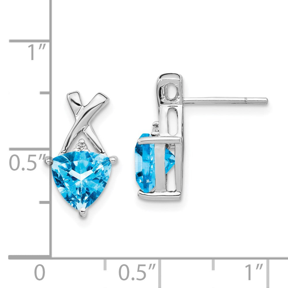 Shop Exclusive 14K White Gold Stud Earrings with 2.5ct Blue Topaz Value
