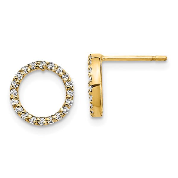 14K Gold Diamond Hoop Earrings - Style GR1-1020612