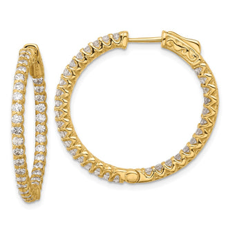 Shop Stylish 14K Gold 2.3ct Diamond Hoop Earrings - 66x2.0mm, Luxury Design