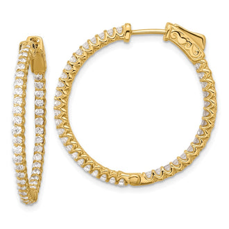 High-Quality 14K Gold 1.56ct Diamond Hoop Earrings - Stylish & Affordable!