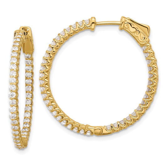 High-Quality 14K Gold 1.56ct Diamond Hoop Earrings - Stylish & Affordable!