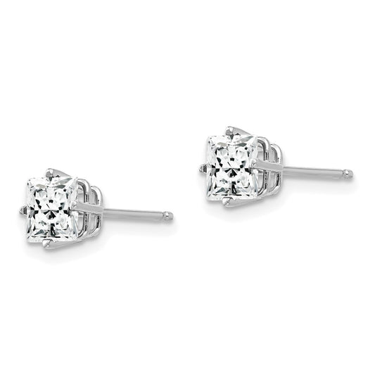 Buy Stylish 14K White Gold 5mm CZ Stud Earrings | Affordable Luxury Jewelry