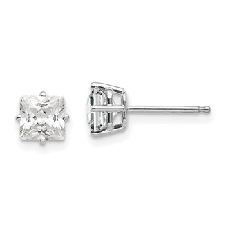 Buy Stylish 14K White Gold 5mm CZ Stud Earrings | Affordable Luxury Jewelry