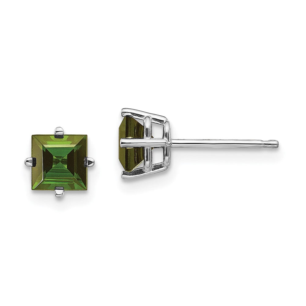 Shop Exclusive 14K White Gold Green Tourmaline Drop Earrings - Stylish Luxury!