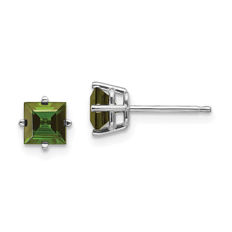 Shop Exclusive 14K White Gold Green Tourmaline Drop Earrings - Stylish Luxury!