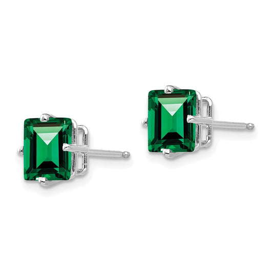 Buy Exclusive 14K White Gold 7mm Princess Cut Mount St. Helens Earrings