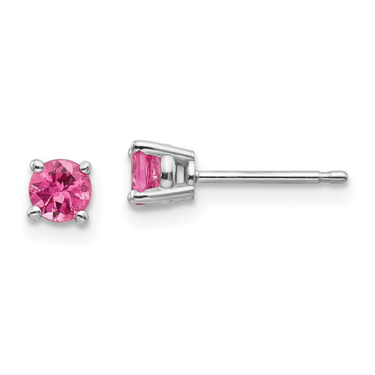 Shop Designer 14K White Gold Earrings with Pink Spinel | Stylish Luxury