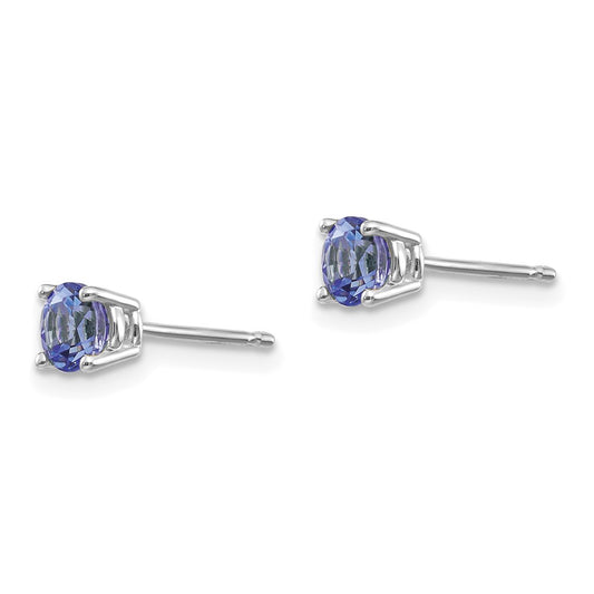 Buy Stylish 14K White Gold Tanzanite Stud Earrings - Luxury at 0.85mm!