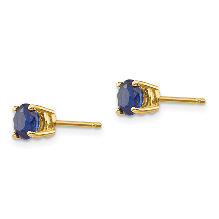 High-Quality 14K Gold Sapphire Stud Earrings - Stylish & Affordable Luxury-2