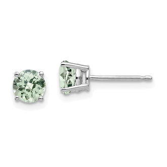 Buy Exclusive 14K Gold 5mm Round Green Quartz Earrings | Stylish Value!