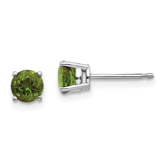 Exclusive 14K White Gold Green Tourmaline Drop Earrings - Stylish & Affordable!