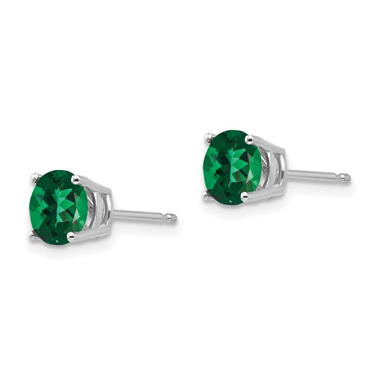 Shop Exclusive 14K White Gold 6mm Round Stud Earrings - Luxury Inspired by Mount St. Helens