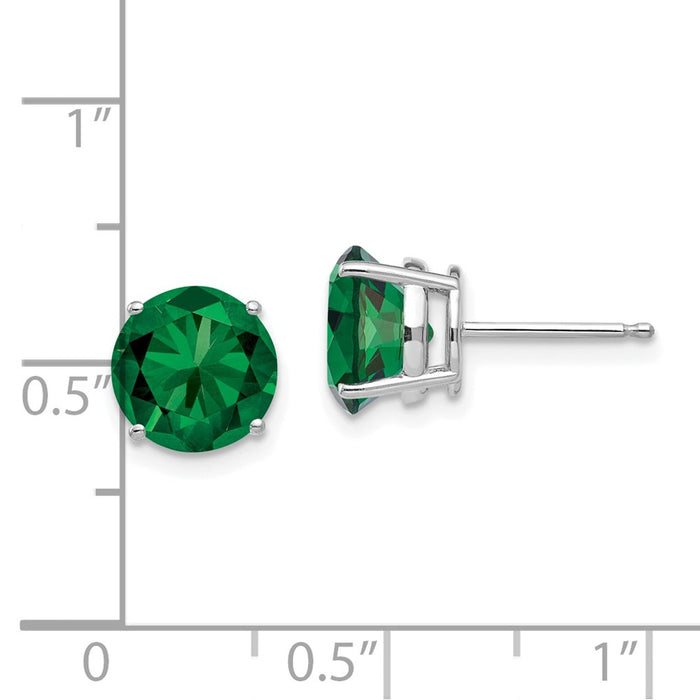 Shop Exclusive 14K White Gold Round Stud Earrings - Stylish & Affordable Jewelry-4