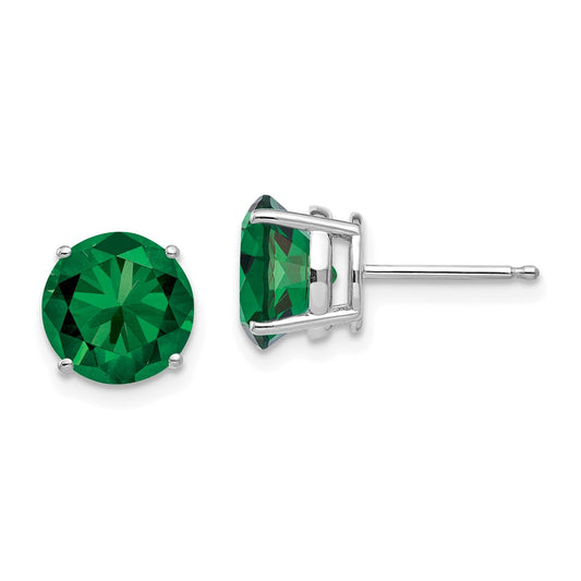Shop Exclusive 14K White Gold Round Stud Earrings - Stylish & Affordable Jewelry