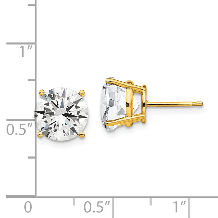 Shop Exclusive 14K Gold 9mm Cubic Zirconia Stud Earrings - Stylish Value!-4